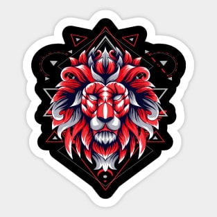 lion head retro Sticker